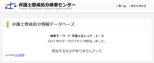 弁護士法人ユア・エースの懲戒処分