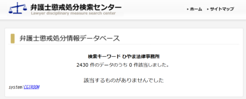 ひやま法律事務所の懲戒処分