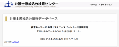 エースパートナー法律事務所の懲戒処分