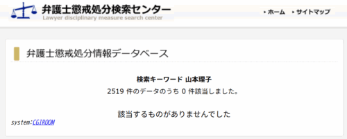 山本理子の懲戒処分