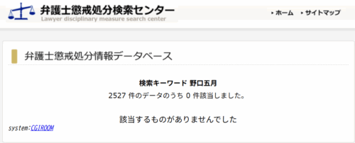 野口五月の懲戒処分